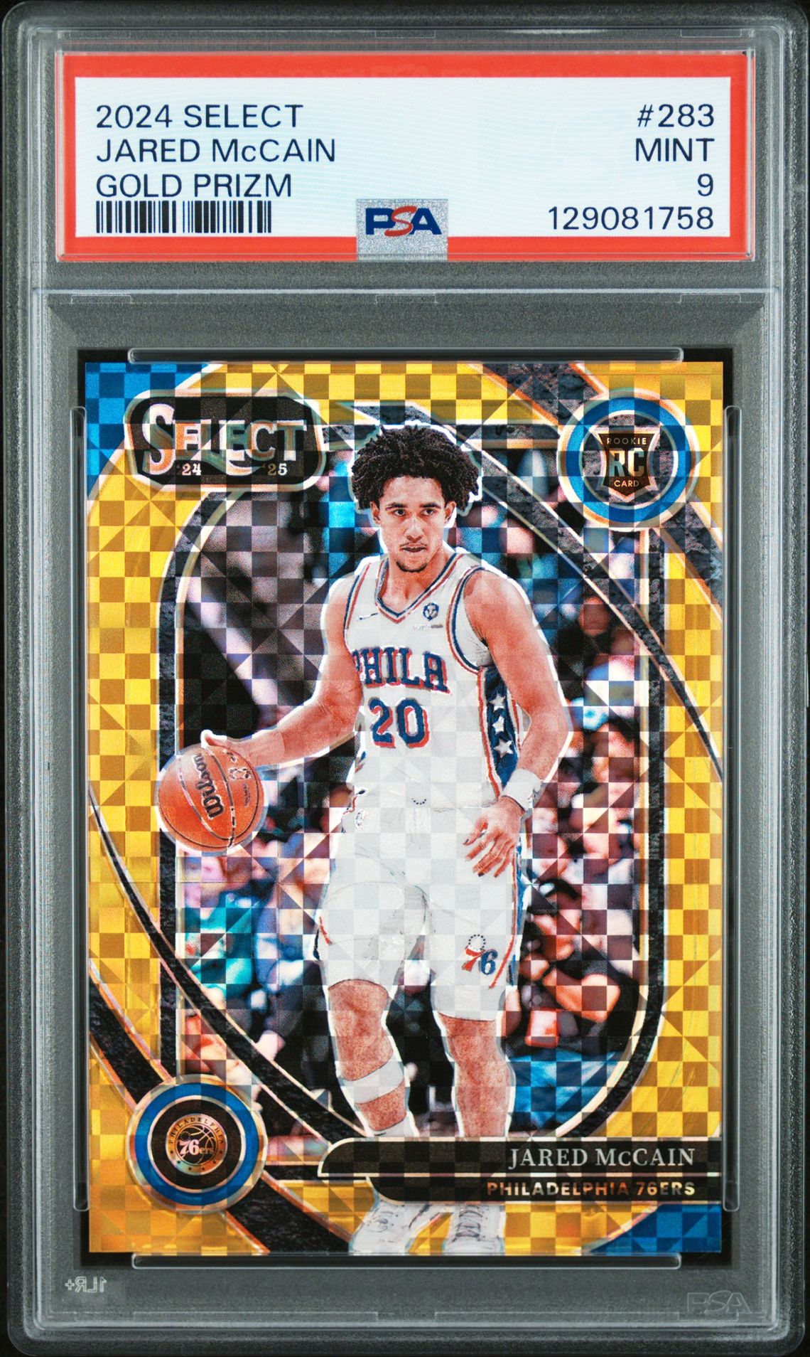 2024 Panini PANINI SELECT GOLD PRIZM #283 Jared Mccain front