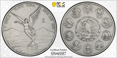 2018-Mo Onza Libertad Ag - Antiqued SP70
