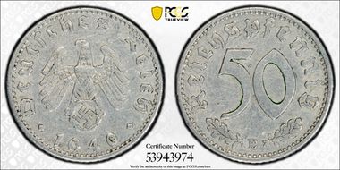 1940-E 50 Pfg J-372 XF45