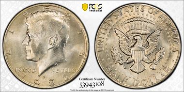 1982-P 50C No "FG" FS-901 MS67