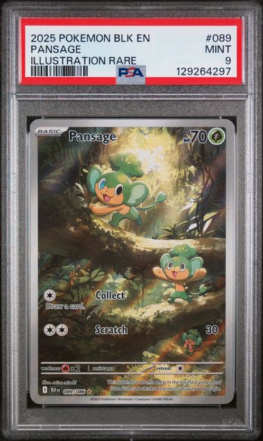 2025 Pokemon Black Bolt Illustration Rare #089 Pansage front