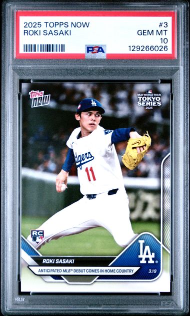 2025 Topps Topps Now #3 Tokyo Roki Sasaki front