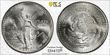 1982-Mo Onza Libertad Ag - DDO MS68