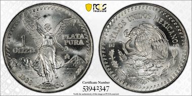 1988-Mo Onza Libertad Ag - DDO MS67