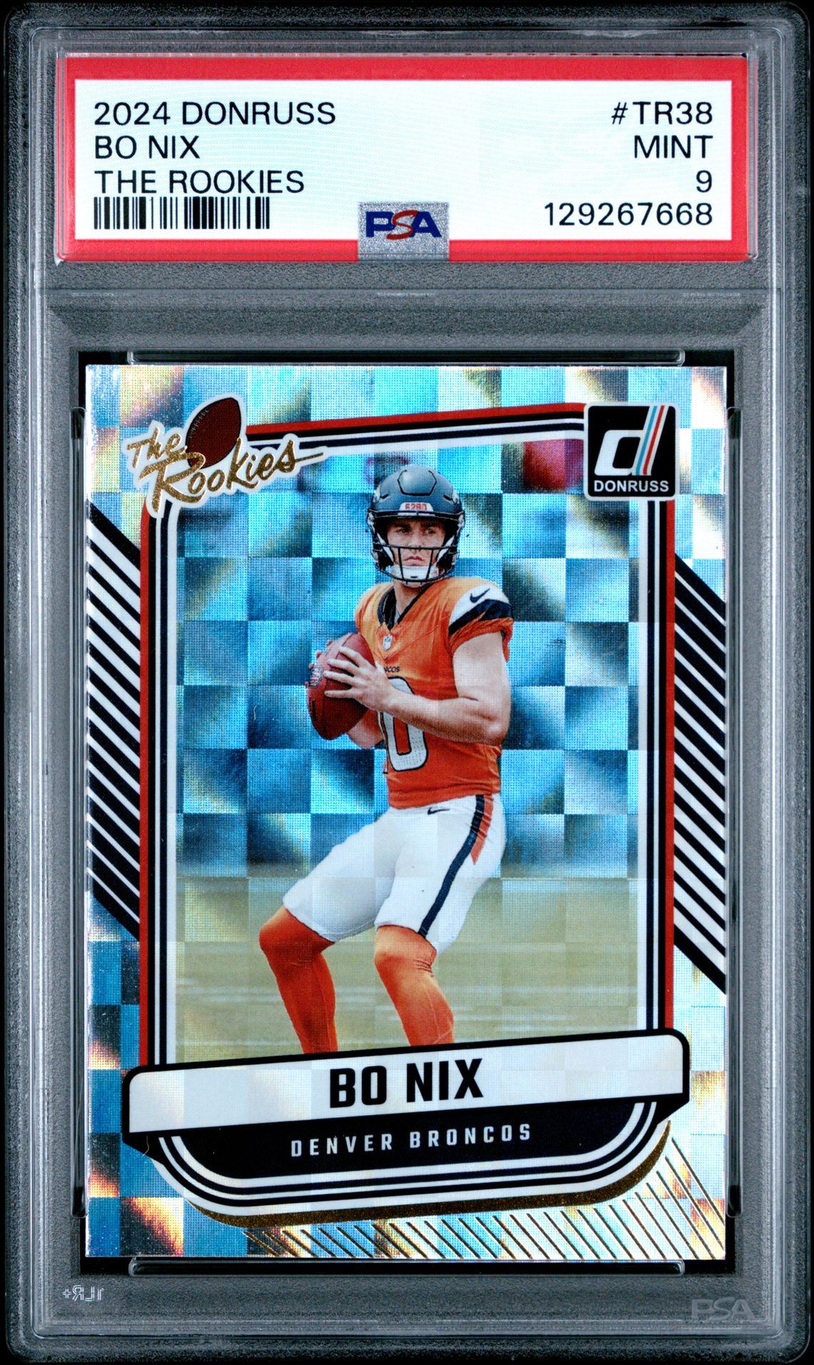 2024 Panini Donruss The Rookies Bo Nix #Tr38 Mint 9 front