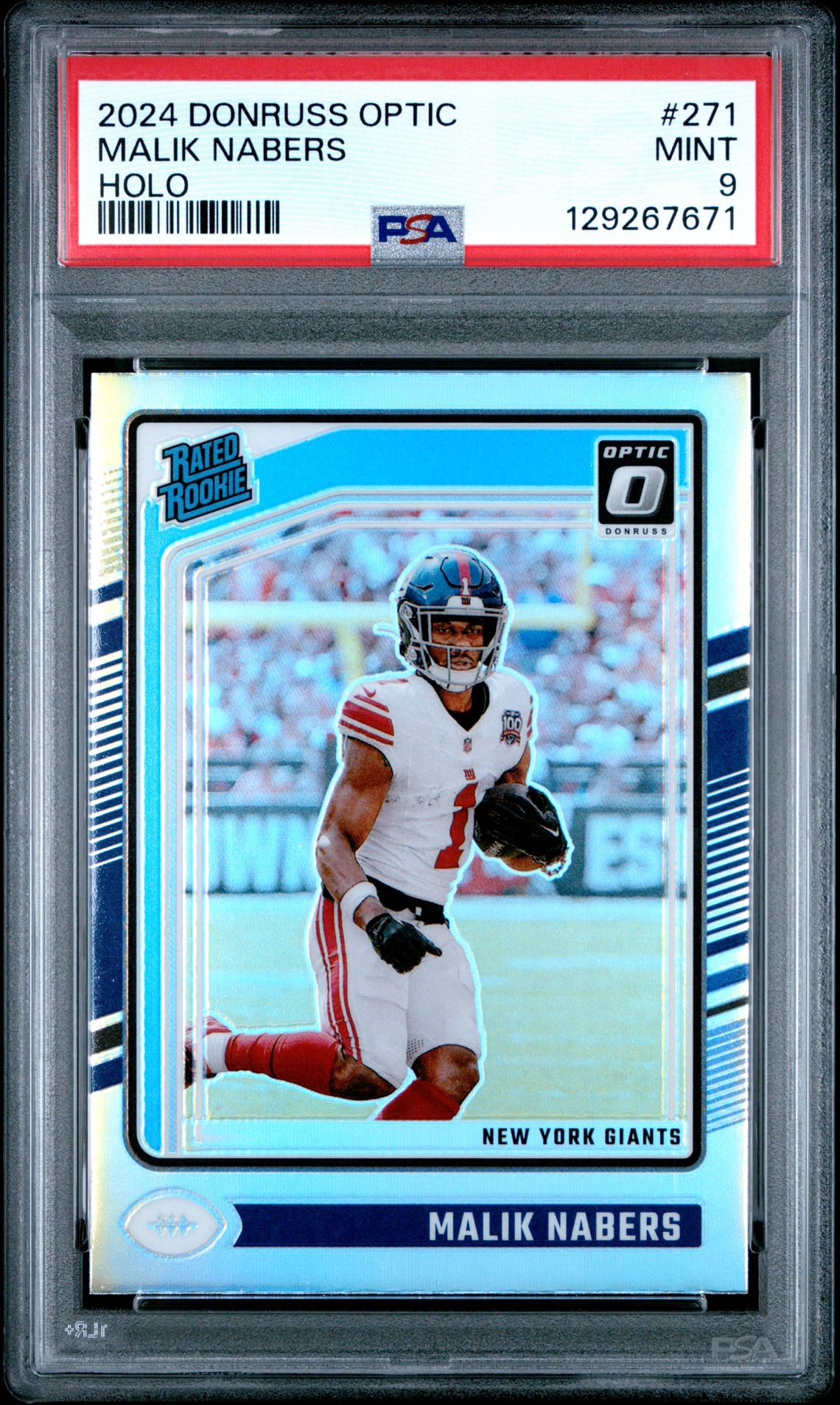 2024 Panini Donruss Optic Malik Nabers #271 (Holo) Mint 9 front