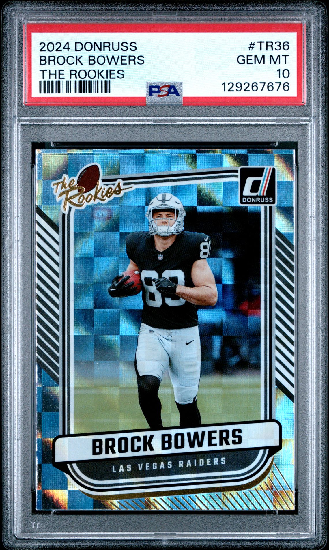 2024 Panini Donruss The Rookies Brock Bowers #Tr36 Gem Mt 10 front