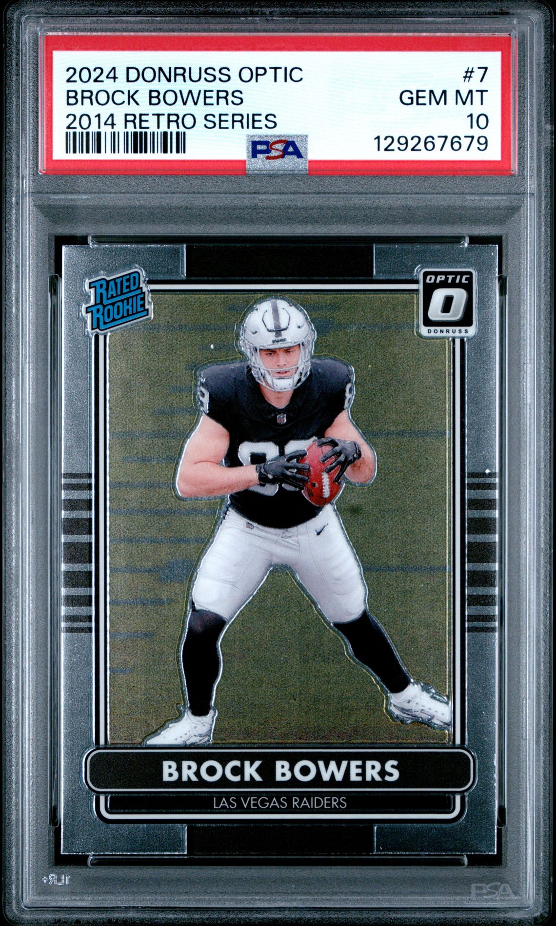 2024 Panini Donruss Optic 2014 Retro Series Brock Bowers #7 Gem Mt 10 front