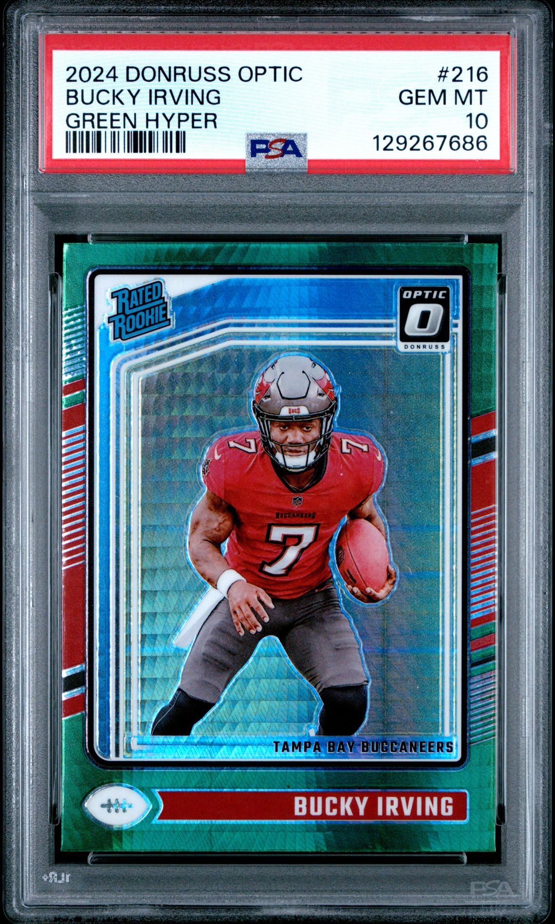 2024 Panini Donruss Optic Bucky Irving #216 (Green Hyper) Gem Mt 10 front