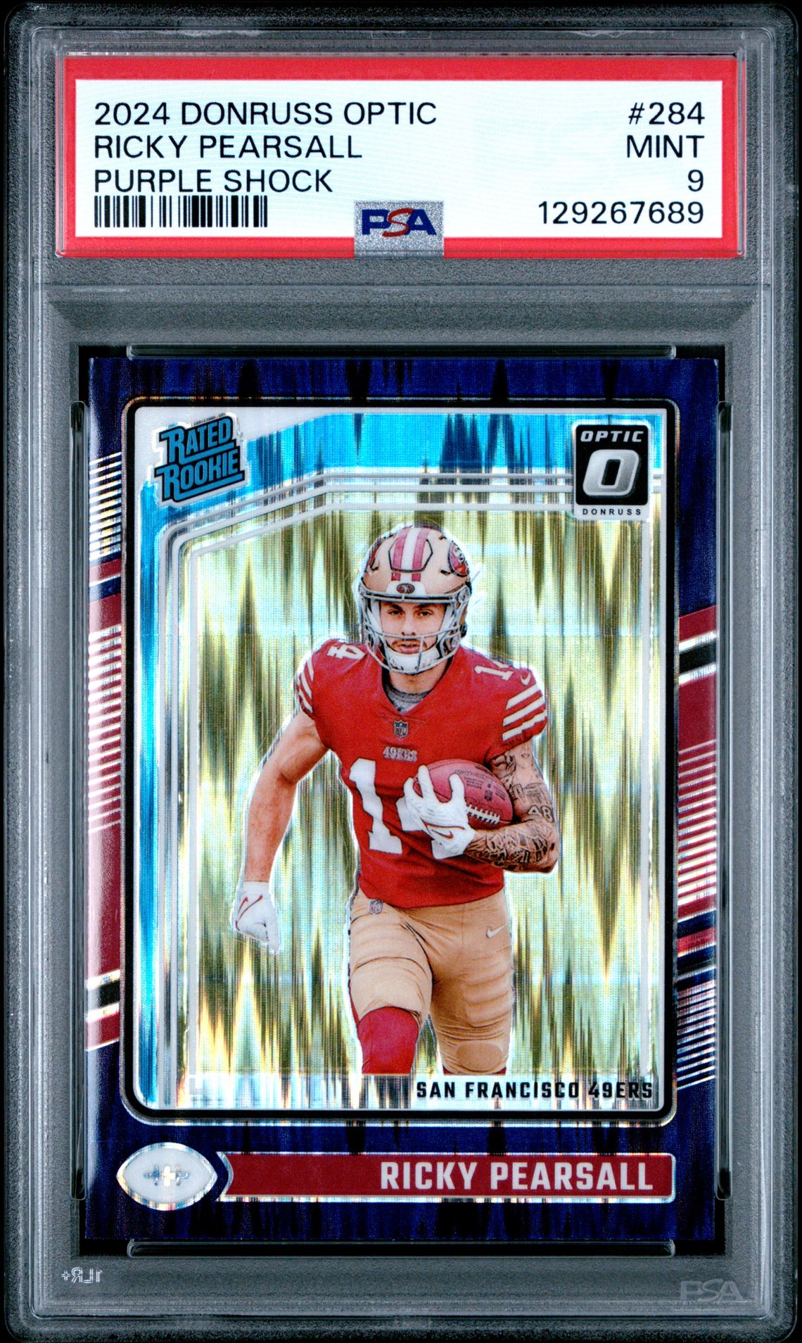 2024 Panini Donruss Optic Ricky Pearsall #284 (Purple Shock) Mint 9 front