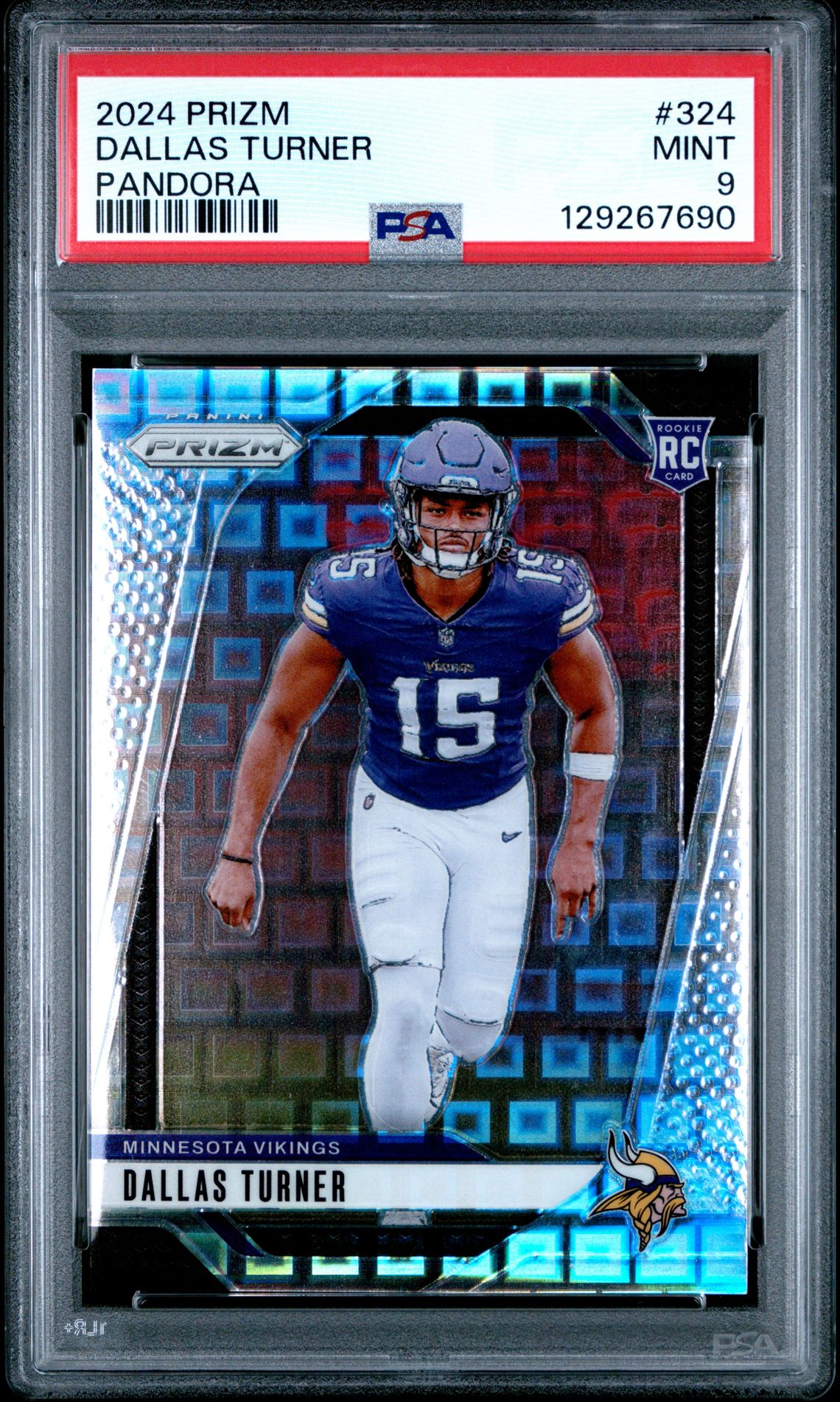2024 Panini Prizm Dallas Turner #324 (Pandora) Mint 9 front