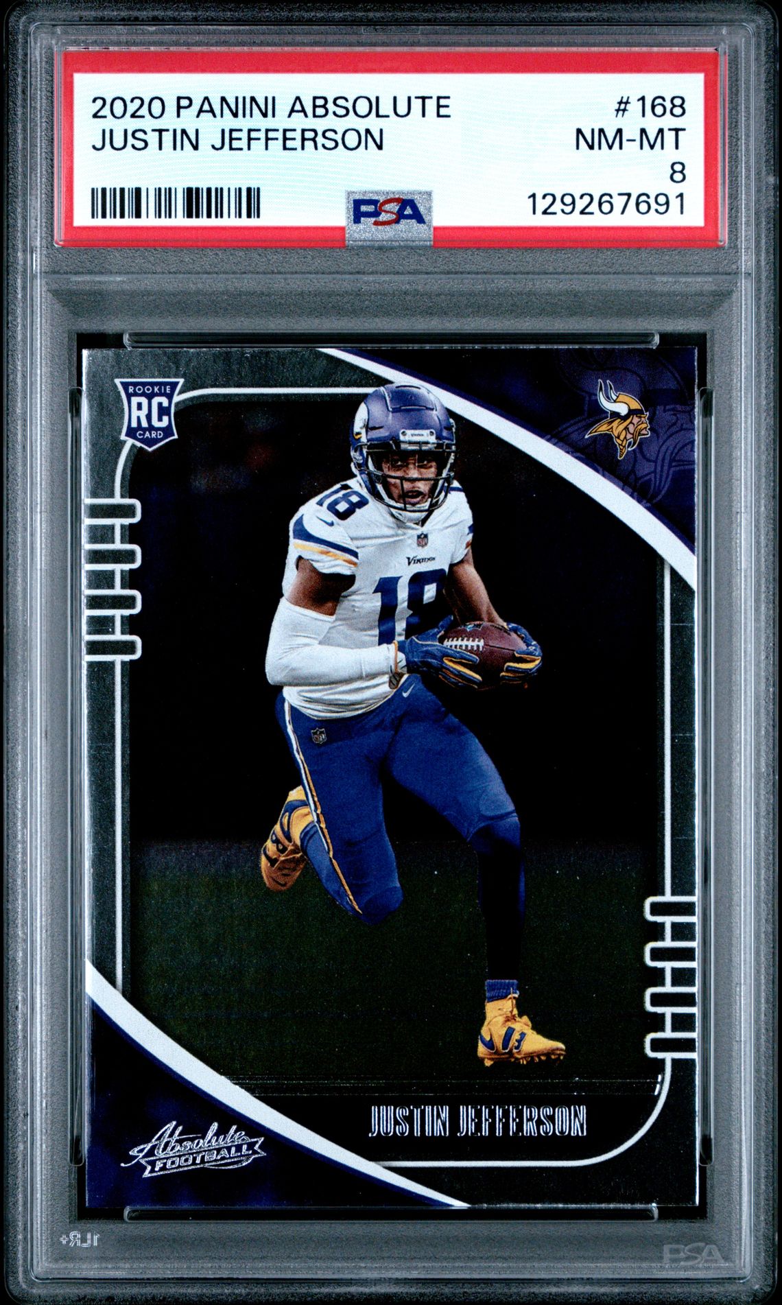 2020 Panini Absolute Justin Jefferson #168 Nm-Mt 8 front