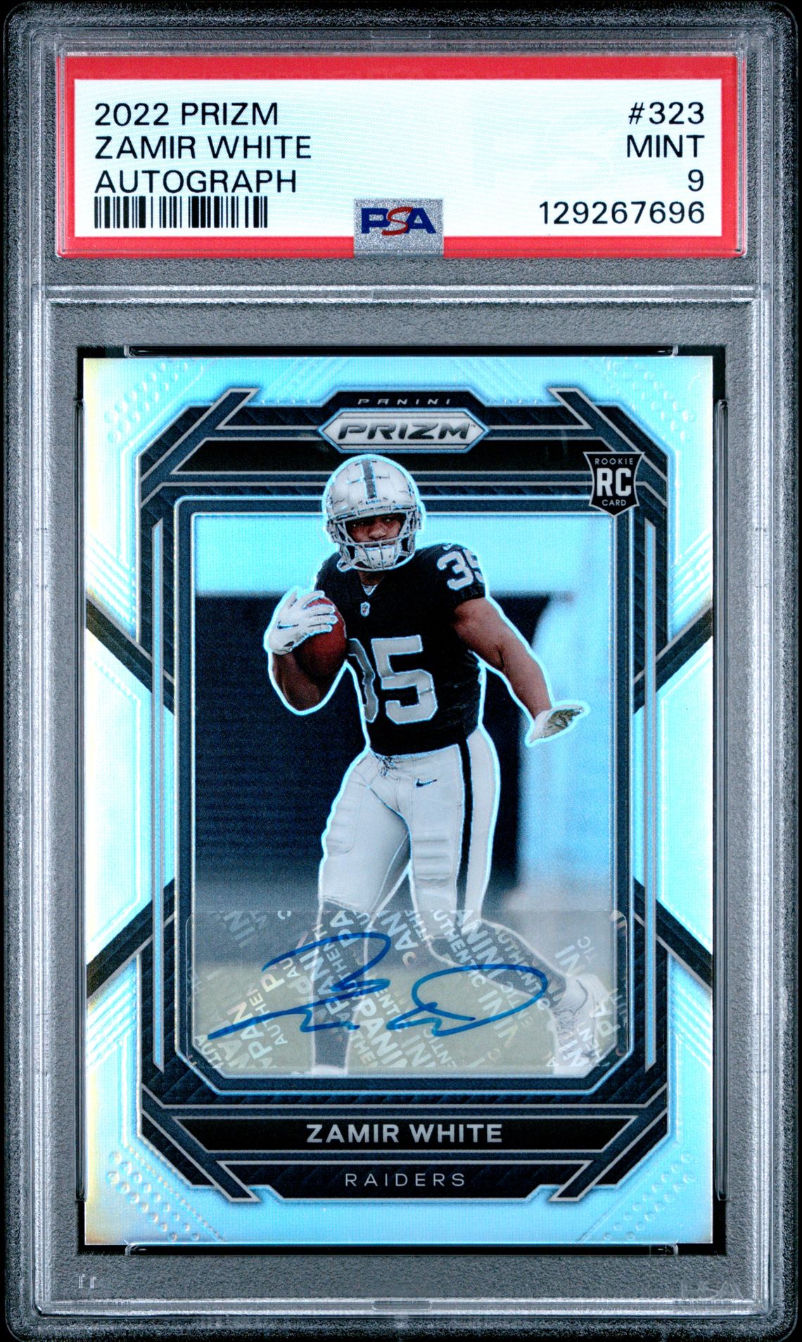 2022 Panini Prizm Zamir White #323 (Autograph) Mint 9 front