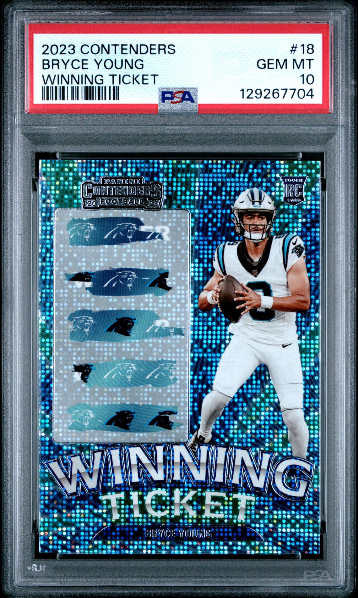 2023 Panini Contenders Winning Ticket Bryce Young #18 (Winning Ticket) Gem Mt 10 front