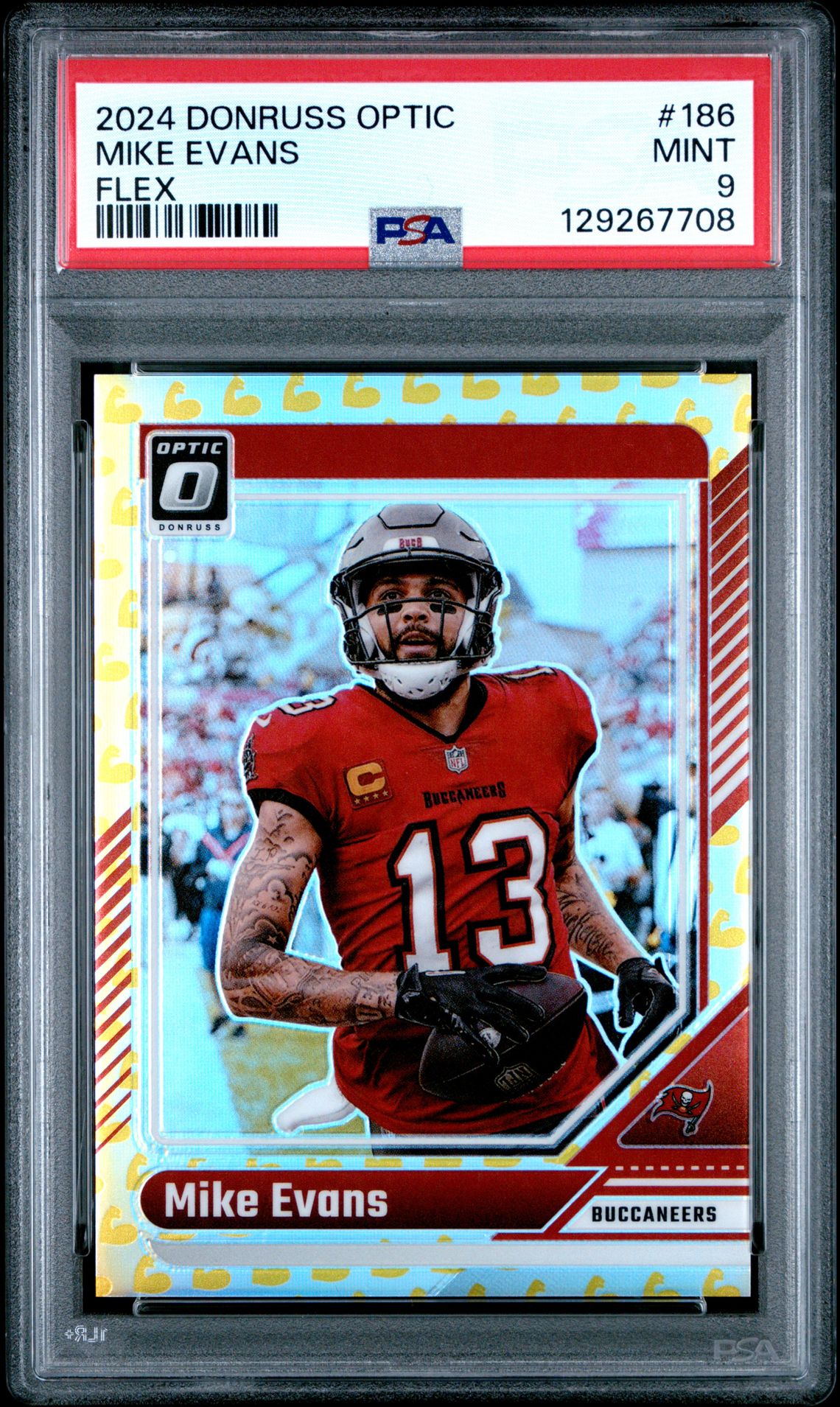 2024 Panini Donruss Optic Mike Evans #186 (Flex) Mint 9 front