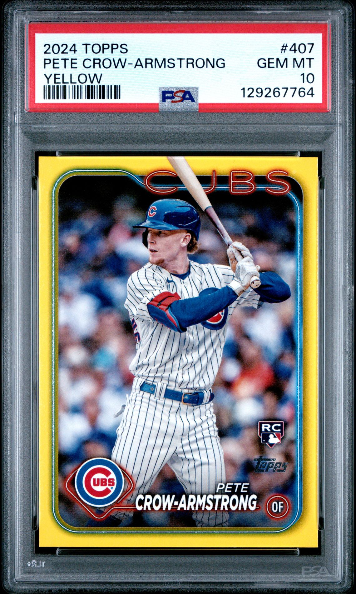 2024 Topps Pete Crow-Armstrong #407 (Yellow) Gem Mt 10 front