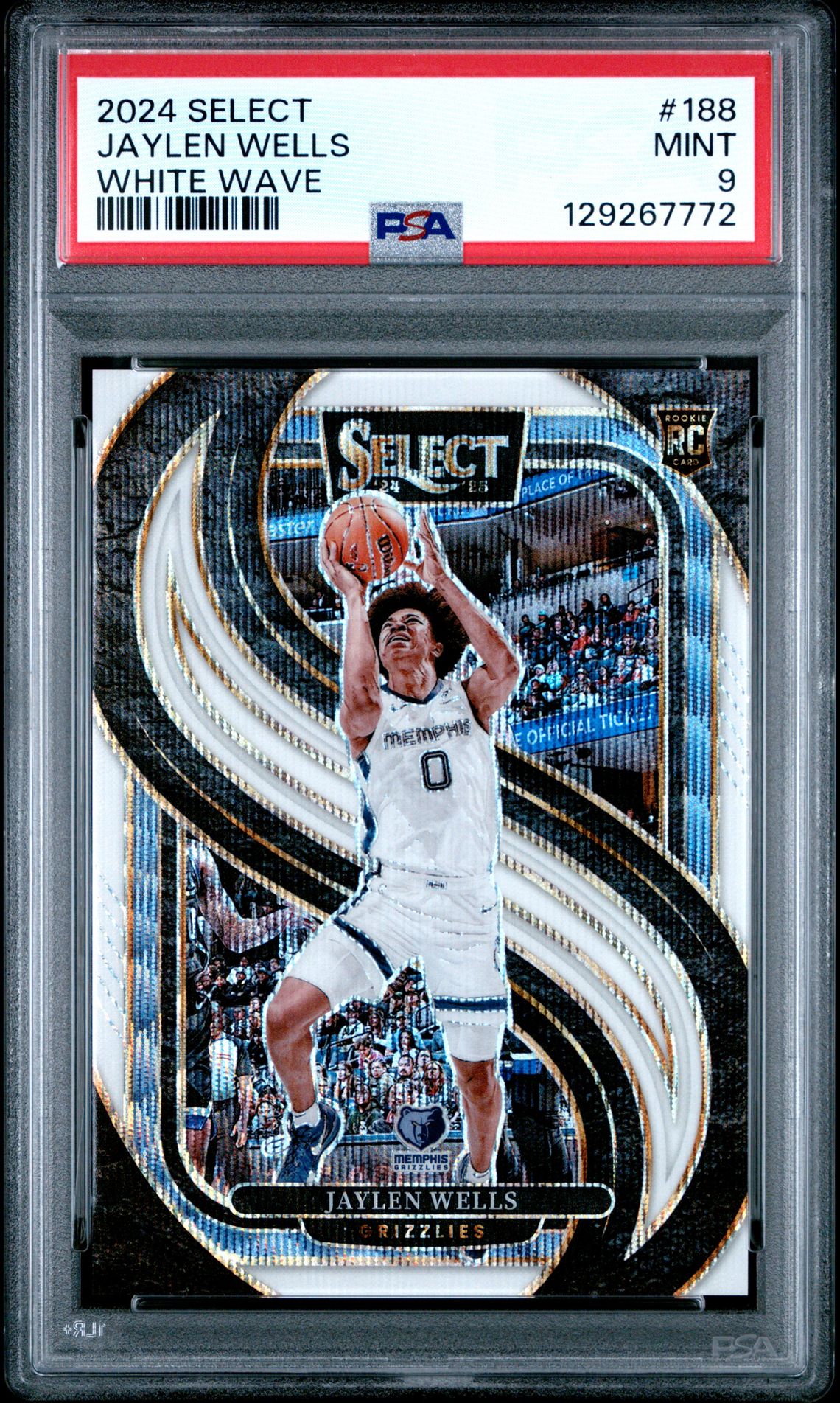 2024 Panini Select Jaylen Wells #188 (White Wave) Mint 9 front