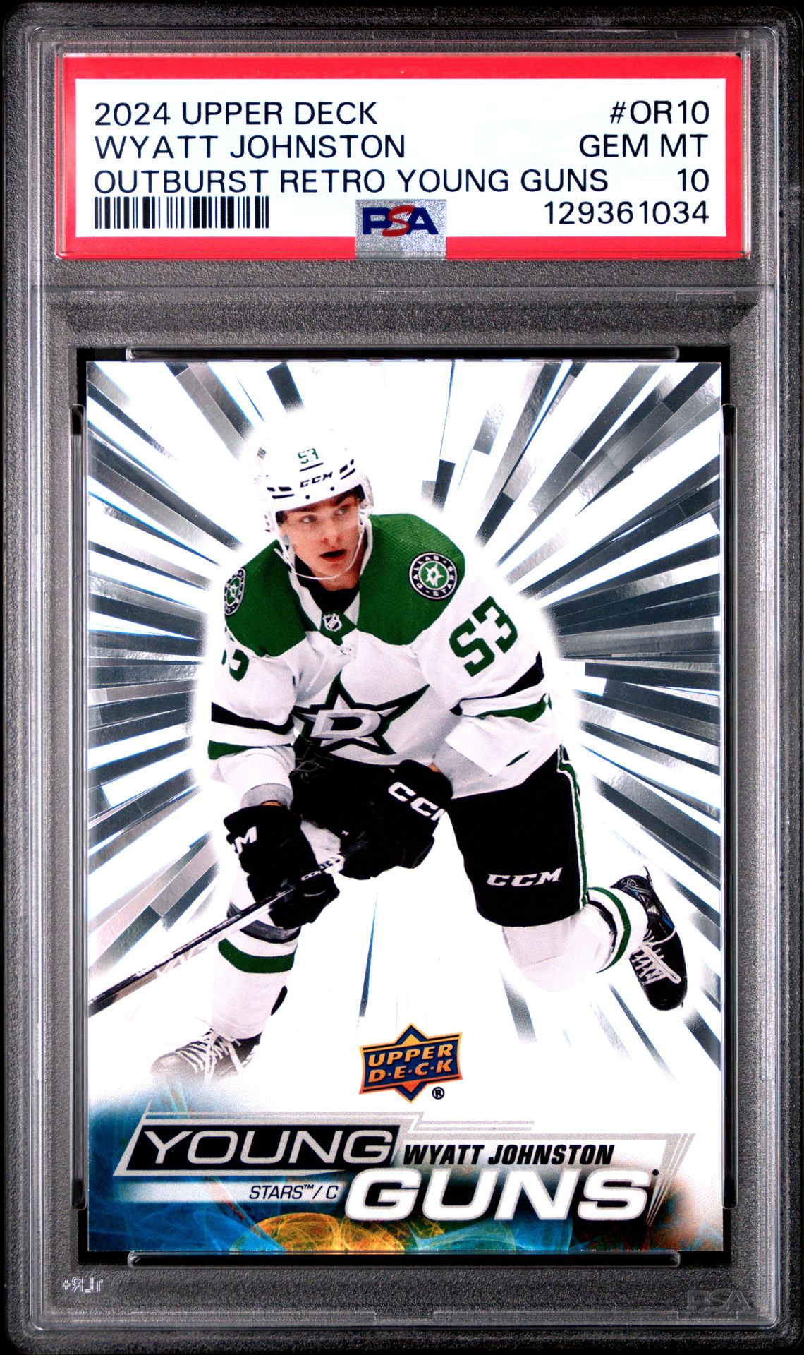 2024 Upper Deck UPPER DECK OUTBURST RETRO YOUNG GUNS #OR10 Wyatt Johnston front