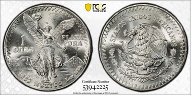 1982-Mo Onza Libertad Ag - DDO MS64