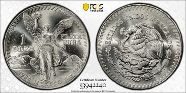 1984-Mo Onza Libertad Ag MS67