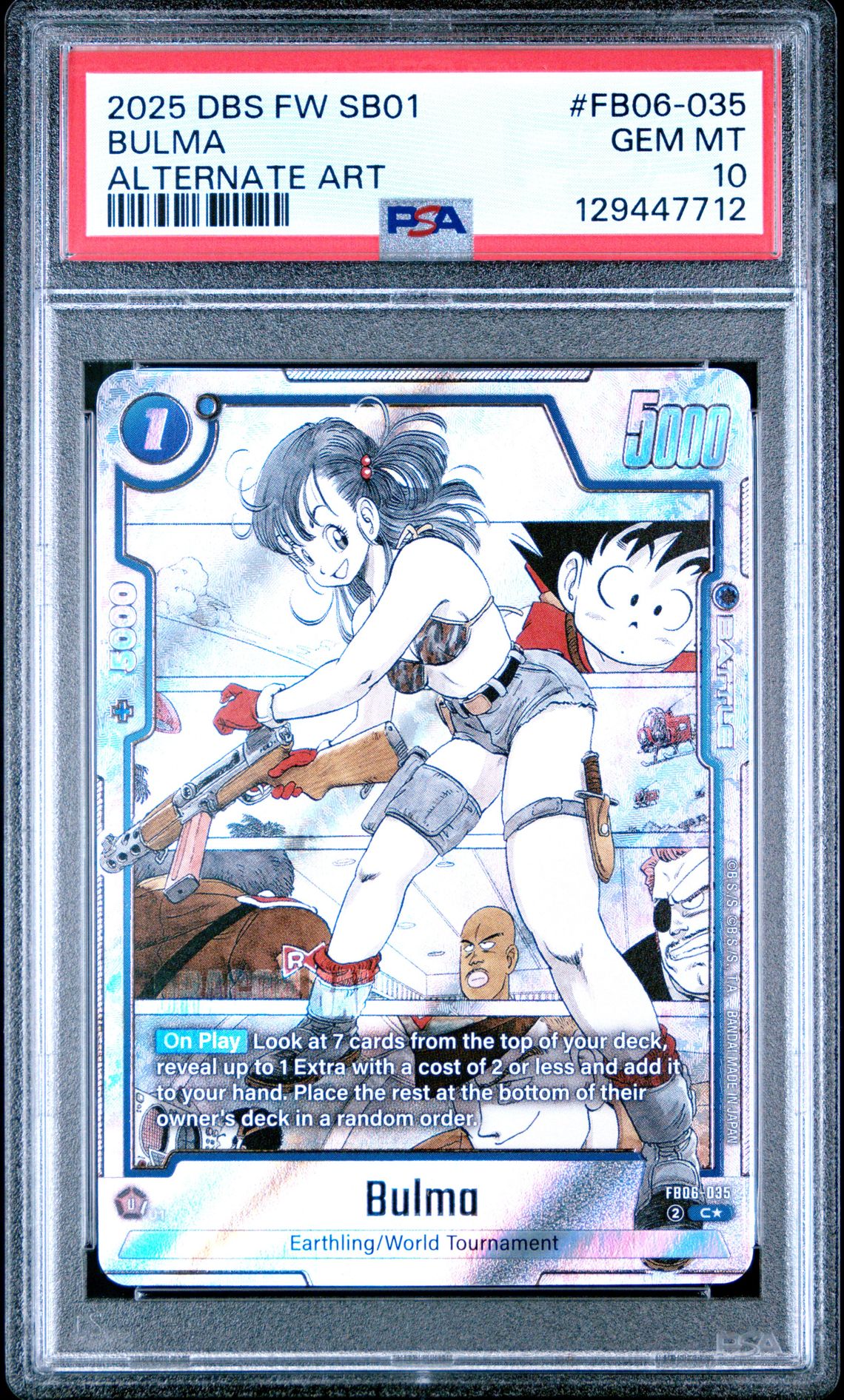 2025 Dragon Ball DRAGON BALL SUPER CARD GAME FUSION WORLD MANGA BOOSTER 01 ALTERNATE ART #FB06-035 Bulma front