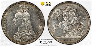 1887 Crown S-3921 AU58