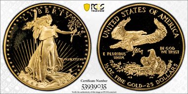 1987-P $25 Gold Eagle PR68DCAM