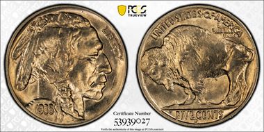 1938-D/S 5C Overmintmark, FS-511 MS65