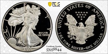 1988-S $1 Silver Eagle PR69DCAM