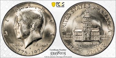 1976-D 50C Clad MS65