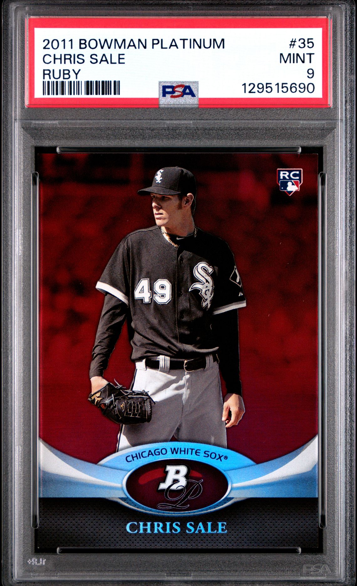 2011 Bowman BOWMAN PLATINUM RUBY #35 Chris Sale front