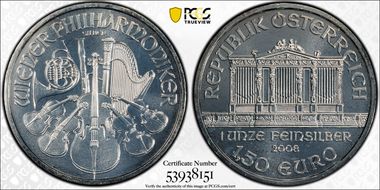 2008 € 1.50 Vienna Philharmonic MS67