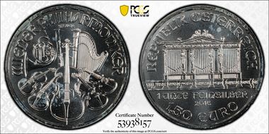 2016 € 1.50 Vienna Philharmonic MS64
