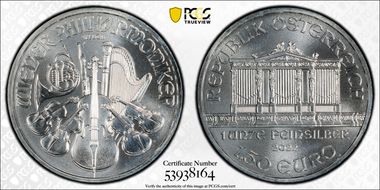 2022 € 1.50 Vienna Philharmonic MS67