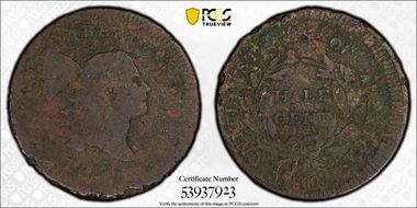 1795 1/2C Plain Edge, No Pole N1BN