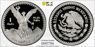 1994-Mo Onza Libertad Ag PR70DCAM