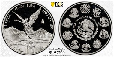 2003-Mo Onza Libertad Ag PR69DCAM