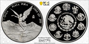 2004-Mo Onza Libertad Ag PR70DCAM