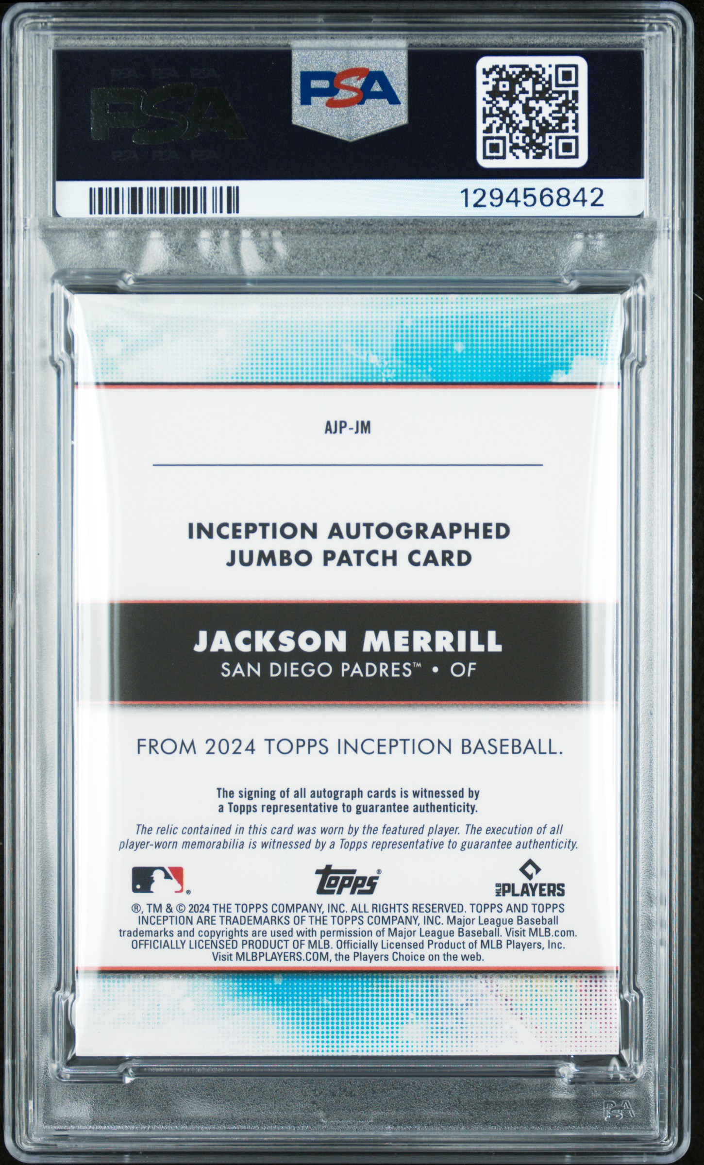 2024 TOPPS INCEPTION AUTOGRAPHED JUMBO PATCH AUTO JUMBO PAT-RED 