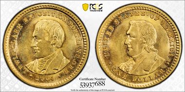 1904 G$1 Lewis and Clark MS64