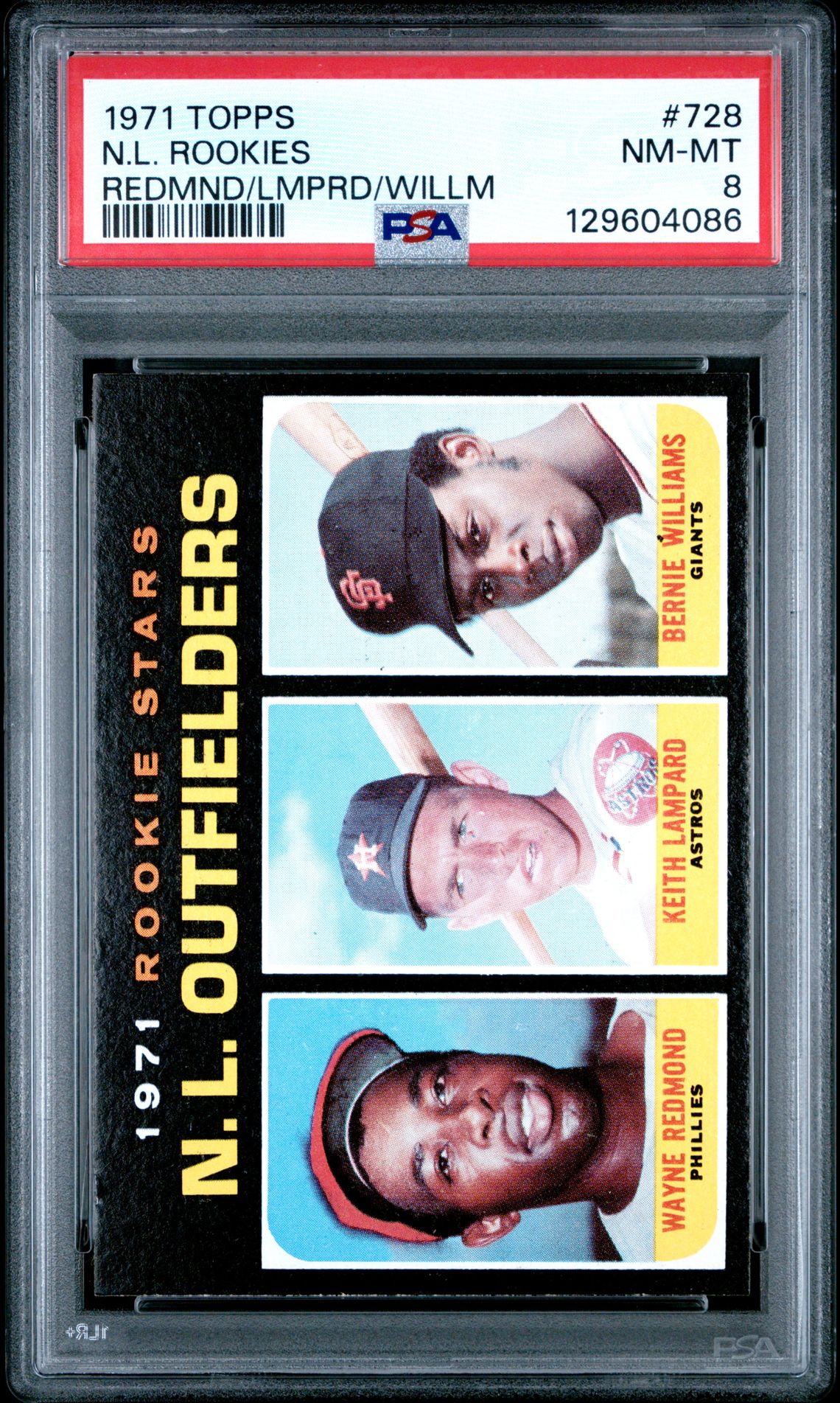 1971 Topps TOPPS REDMND/LMPRD/WILLM #728 N.L. Rookies front