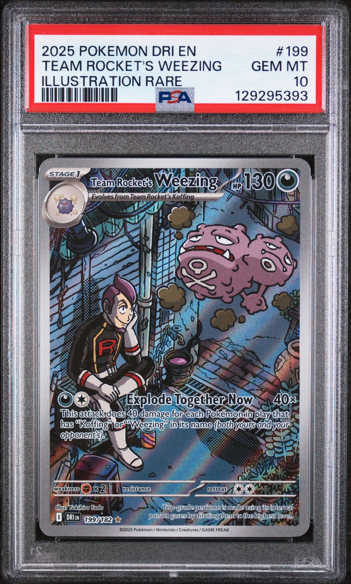 2025 Pokemon POKEMON DRI EN-DESTINED RIVALS ILLUSTRATION RARE #199 Team Rocket's Weezing front