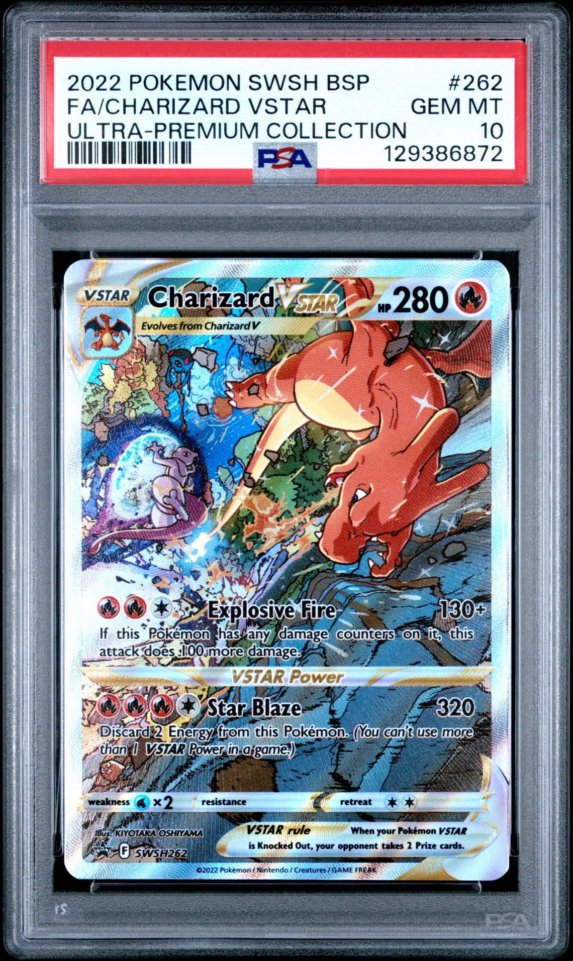 2022 Pokemon Swsh Black Star Promo Fa/Charizard Vstar #262 (Ultra-Premium Collection) Gem Mt 10 front