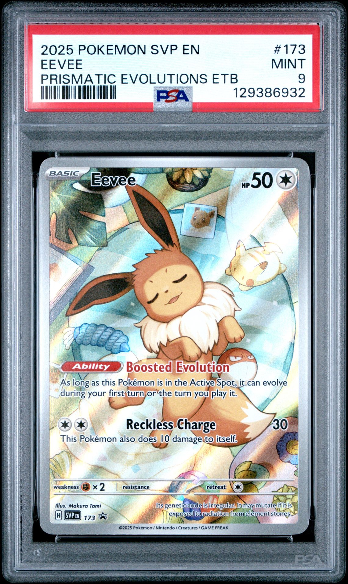 2025 Pokemon Svp En-Sv Black Star Promo Eevee #173 (Prismatic Evolutions Etb) Mint 9 front