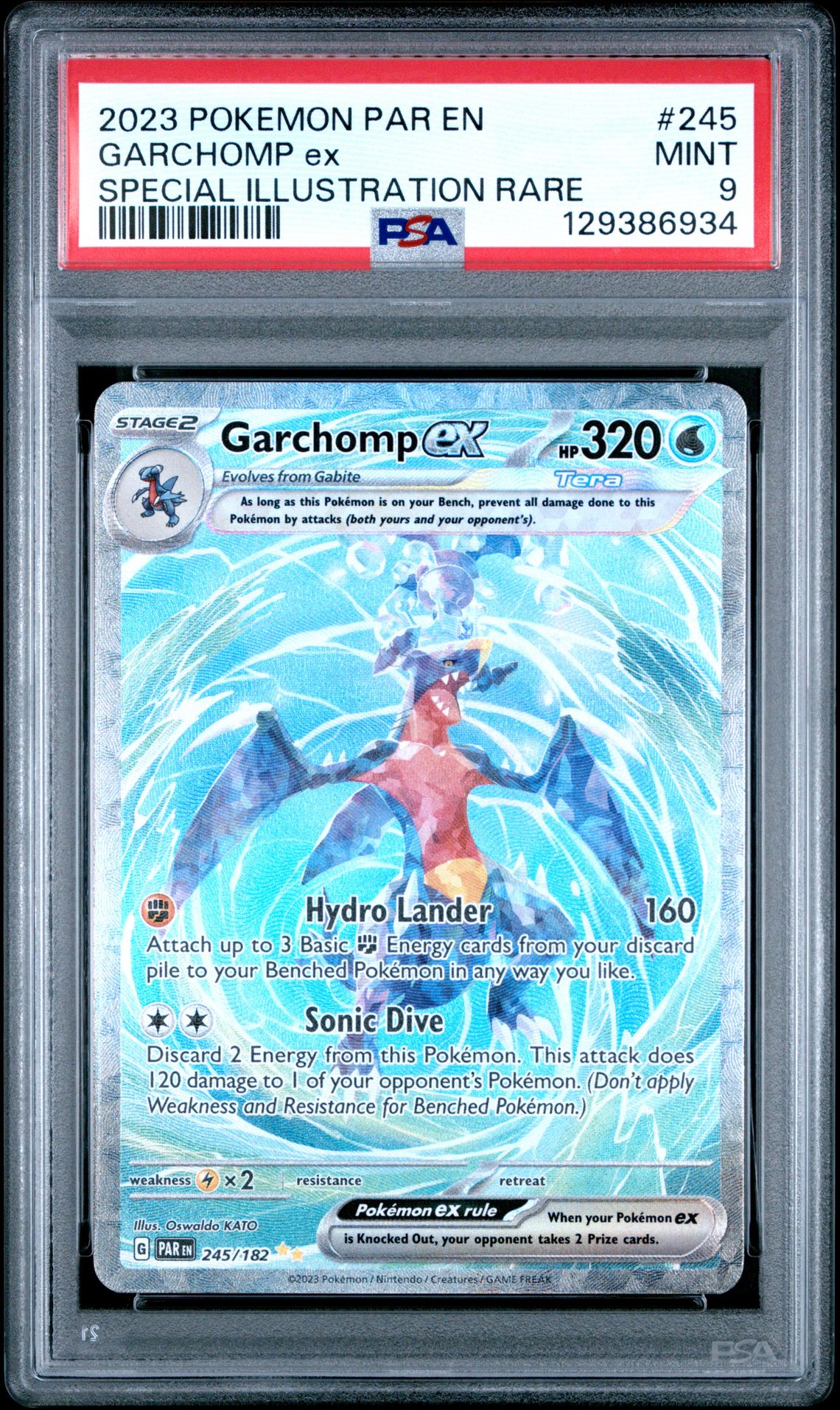 2023 Pokemon Par En-Paradox Rift Garchomp Ex #245 (Special Illustration Rare) Mint 9 front