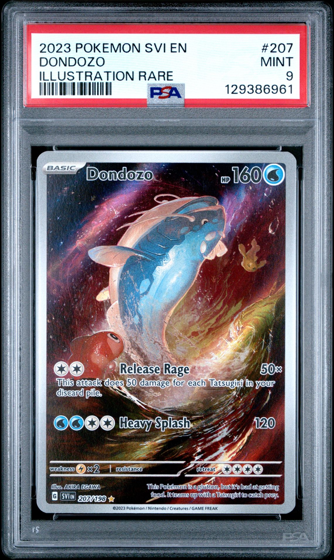 2023 Pokemon Svi En-Scarlet & Violet Dondozo #207 (Illustration Rare) Mint 9 front