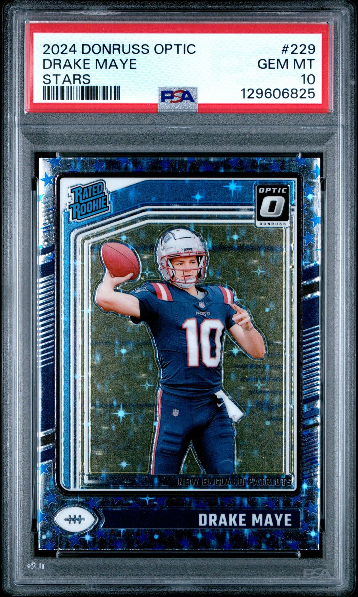 2024 Panini Donruss Optic Drake Maye #229 (Stars) Gem Mt 10 front