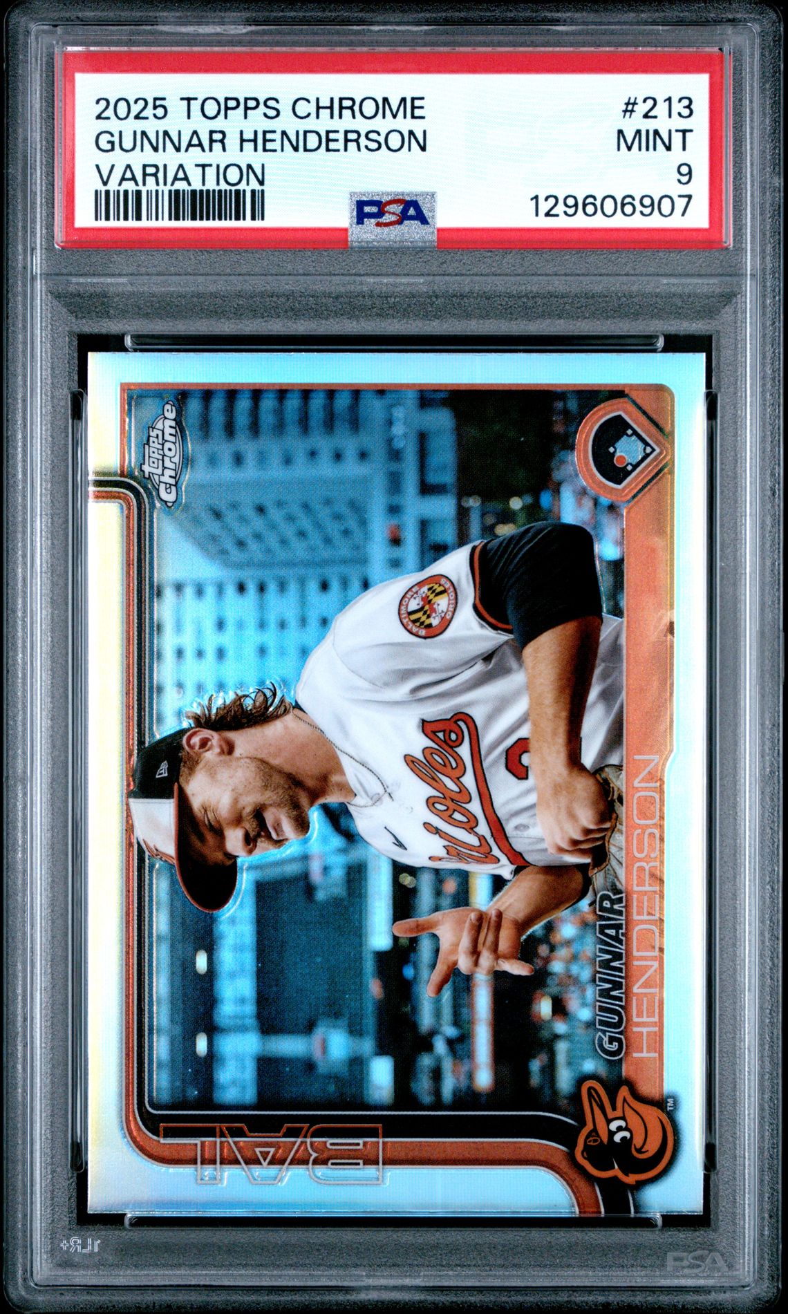 2025 Topps Chrome Gunnar Henderson #213 (Variation) Mint 9 front