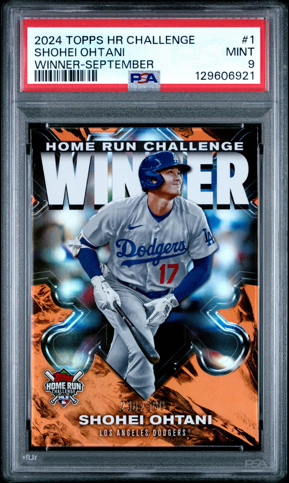 2024 Topps Home Run Challenge Winners Shohei Ohtani #1 (Winner-September) Mint 9 front