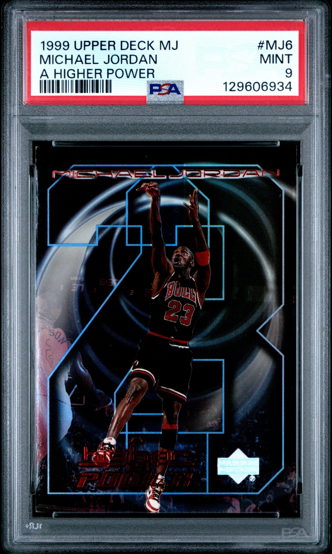 1999 Upper Deck Mj A Higher Power Michael Jordan #Mj6 (A Higher Power) Mint 9 front